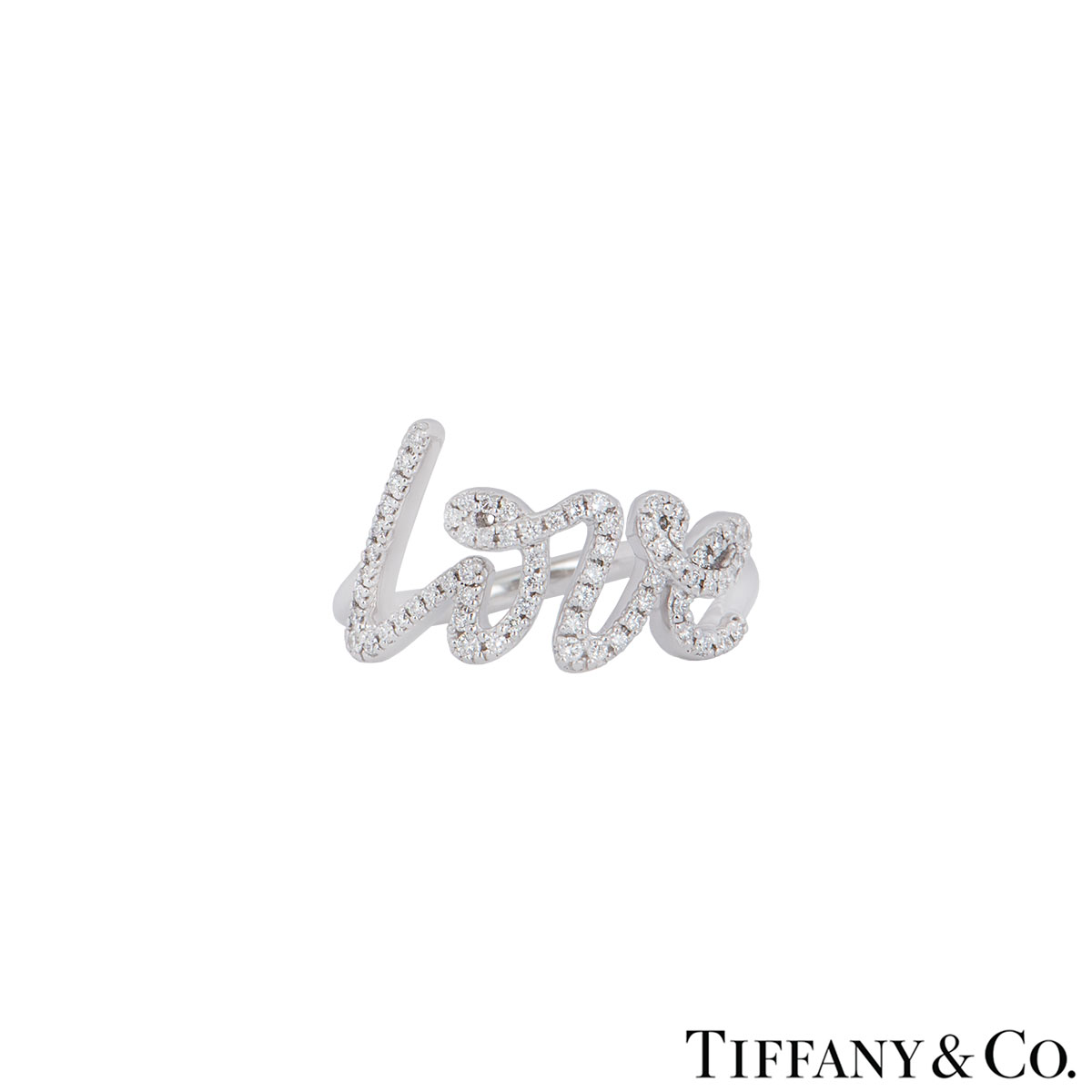 Tiffany & Co. White Gold Diamond Paloma Picasso Love Ring | Rich Diamonds